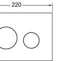 Кнопка смыва TECE Loop 9240925 черная матовая