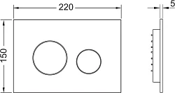 Кнопка смыва TECE Loop 9240925 черная матовая