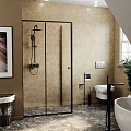 Душевой уголок Wasserkraft Dill 100x80см 61S17 профиль черный матовый, стекло прозрачное
