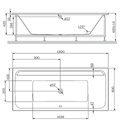 Каркас для ванны AM.PM Inspire 2.0 W52A-180-080W-R серый
