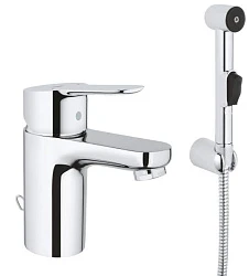Смеситель для раковины Grohe BauEdge 23757000 с гигиеническим душем, хром
