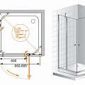 Душевой уголок Cezares Triumph 90x90см TRIUMPH-D-A-22-90-C-Cr профиль хром, стекло прозрачное