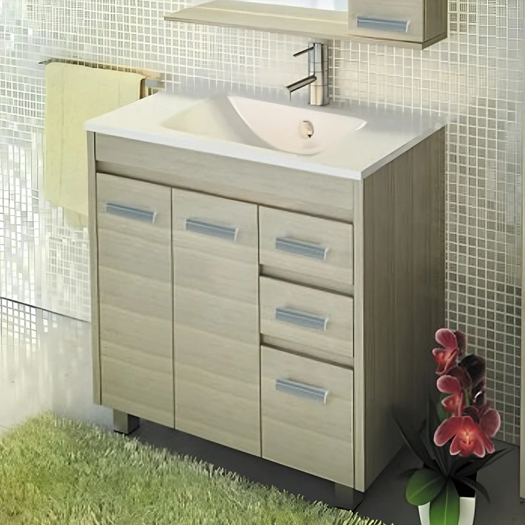 Тумба с раковиной Comforty Марио 90 00004152033CF сосна лоредо
