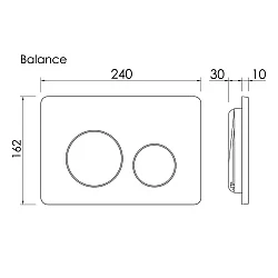 Кнопка смыва Ceramica Nova Balance Circle CN12-001CH хром глянец