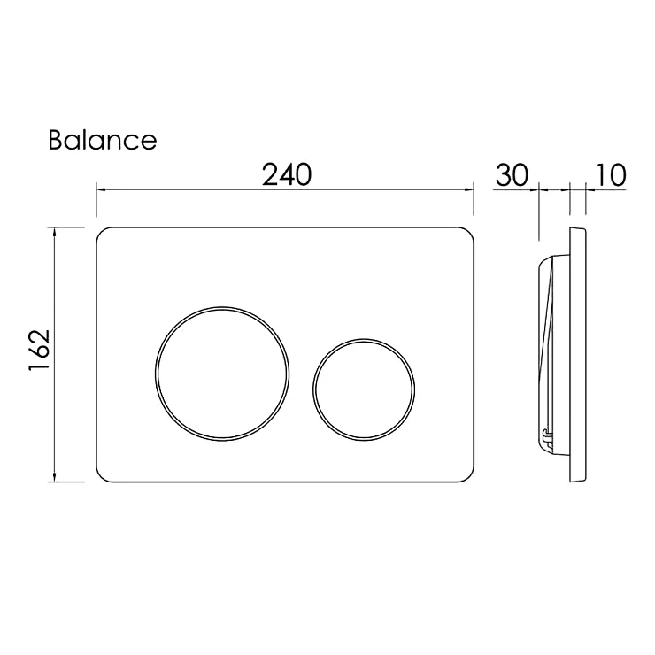 Кнопка смыва Ceramica Nova Balance Circle CN12-001CH хром глянец