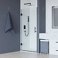 Душевая дверь в нишу RGW Hotel HO-011B 70см 350601107-14 профиль черный, стекло прозрачное