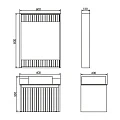 Тумба с раковиной Comforty Марсель-60 00-00012272CF белая матовая, со столешницей Калакатта Блэк