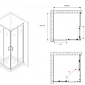 Душевой уголок ABBER Schwarzer Diamant 90х90см AG020905 профиль хром, стекло прозрачное