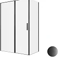 Душевой уголок Allen Brau Priority 140x80 3.31036.BBA+3.31042.BBA профиль черный, стекло прозрачное