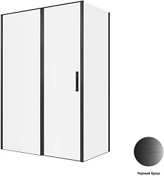 Душевой уголок Allen Brau Priority 140x80 3.31036.BBA+3.31042.BBA профиль черный, стекло прозрачное