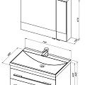 Мебель для ванной Aquanet Нота 75 венге камерино