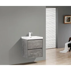 Тумба с раковиной BelBagno Pietra Mini 50 серая матовая