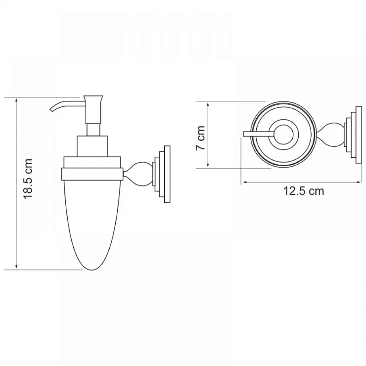 Дозатор Wasserkraft Ammer K-7099 хром матовый