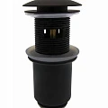 Донный клапан Remer 905CC114NO с переливом, чёрный