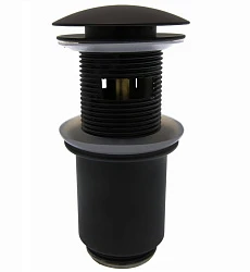 Донный клапан Remer 905CC114NO с переливом, чёрный