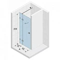 Душевая дверь в нишу RIHO 160см G001030121 профиль черный, стекло прозрачное