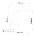 Смеситель для кухни Wasserkraft Wern 4266 хром матовый