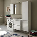Тумба с раковиной Эстет Dallas Luxe 120 ФР-00001929 правая, белая глянцевая