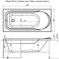Акриловая ванна Aquanet West 150x70 со шторкой Aquanet Alfa 4 NF6222-pivot 239760 + 196049 белая