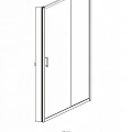 Душевая дверь в нишу Bravat Drop 120x200см BD120.4100A профиль хром, стекло прозрачное