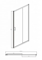 Душевая дверь в нишу Bravat Drop BD120.4100A 120x200