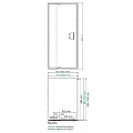 Душевой уголок Wasserkraft Berkel 80x100см 48P29 профиль хром, стекло прозрачное