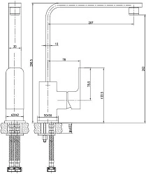 Смеситель Aquanet Cubic SD90445 для кухонной мойки