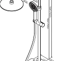 Душевая стойка AM.PM X-Joy F0785A500 с термостатом, хром