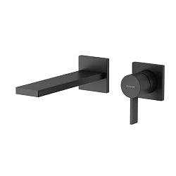 Смеситель для раковины Sancos Linn SC9021MB c внутренней частью, черный матовый