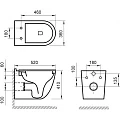 Унитаз подвесной BelBagno Senso-r BB017CHR крышка-сиденье BB865SC белый глянец