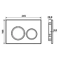 Кнопка смыва Esbano SLIM-37MB ESINSLM37MB черный матовый