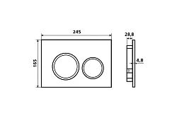 Кнопка смыва Esbano SLIM-37MB ESINSLM37MB черный матовый
