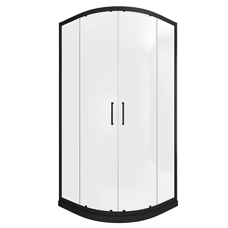 Душевой уголок Bravat Blackline 90x90см BS090.1201B профиль черный, стекло прозрачное