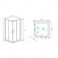 Душевой уголок RGW Passage PA-31B 90x90см 02083199-14 профиль черный, стекло прозрачное