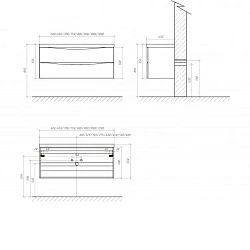 Тумба с раковиной BelBagno MARINO-1200-2C-SO-RN-P