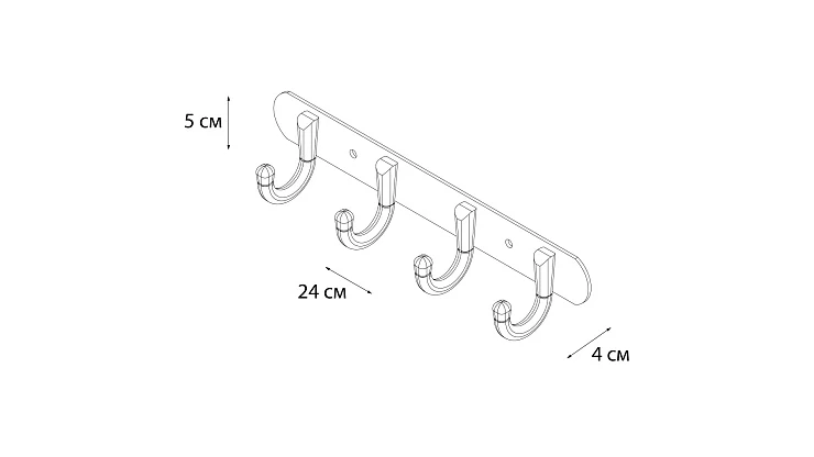 Крючок Fixsen Equipment FX-1714 хром