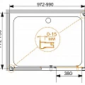 Душевой уголок Cezares Pratico 100x80см PRATICO-AH-1-100/80-P-Cr профиль хром, стекло рифленое