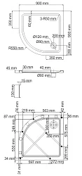 Душевой поддон Wasserkraft Isen 90x90см 26T01 белый
