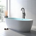 Напольный смеситель для ванны с душем Aquatek Европа AQ1345MB матовый черный
