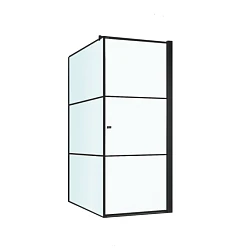 Душевой уголок Berges Dark 90x90см 061020R профиль черный, стекло прозрачное