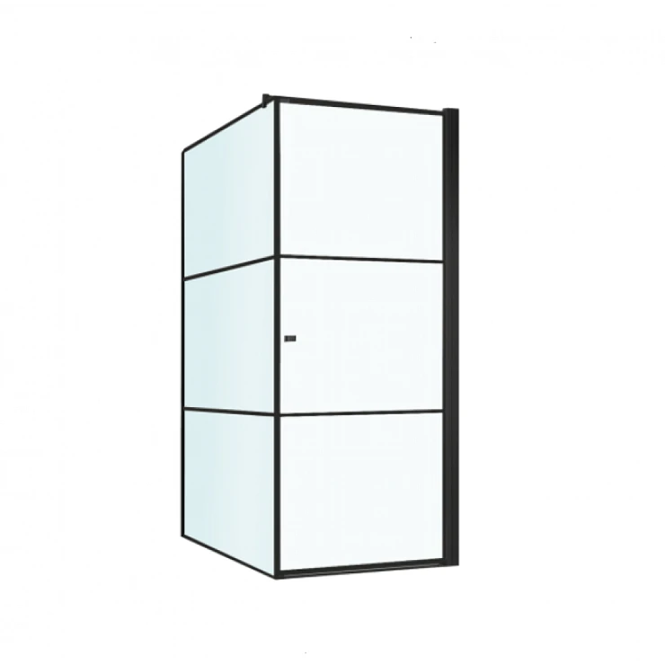 Душевой уголок Berges Dark 90x90см 061020R профиль черный, стекло прозрачное