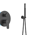 Душевой комплект Aquatek Бетта Set 3в1 AQ1172MB с внутренней частью, черный матовый
