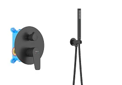Душевой комплект Aquatek Бетта Set 3в1 AQ1172MB с внутренней частью, черный матовый