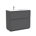 Тумба под раковину Sancos Folk Floor 100 FL100FLGS левая, напольная, Grey soft