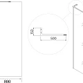 Душевая перегородка Veconi Korato KR-77 80см KR77-80-01-C9 профиль хром, стекло прозрачное