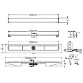 Душевой лоток Berges C1 Brise 70 090032 хром матовый
