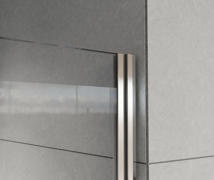Душевая дверь в нишу Vincea Flex 90см VDP-1F900CL профиль хром, стекло прозрачное