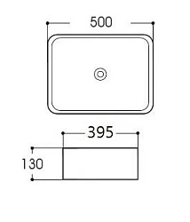 Раковина накладная Avimano Vision 1245021 белая матовая