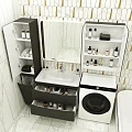 Тумба с раковиной Style Line Бергамо мини 80 антискрейч черный матовый