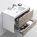 Тумба под раковину Vincea Alessia 90 VMC-1S900NL белый / темное дерево